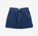 Carpenter loop mini denim skirt