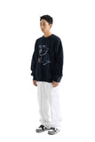 ETHNIC RUNNING STITCH SWEATSHIRT