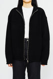 Roll Knit Zip Up Jacket