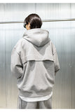 REVERSE INCISON CURVE HOOD ZIP-UP