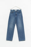 Six Long Wide Denim Pants