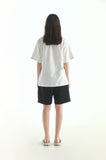 [23.65] LOGO BANDING HALF PANTS