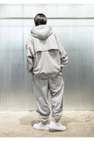 REVERSE INCISON CURVE HOOD ZIP-UP