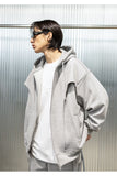 REVERSE INCISON CURVE HOOD ZIP-UP