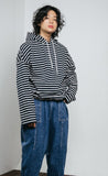 Stripe Stopper Over Hood Long Sleeve