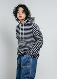 Stripe Stopper Over Hood Long Sleeve