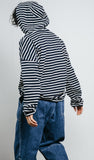 Stripe Stopper Over Hood Long Sleeve