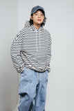 Stripe Stopper Over Hood Long Sleeve