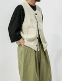 Utility Pocket Cotton Wide Vest