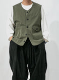 Utility Pocket Cotton Wide Vest