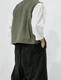 Utility Pocket Cotton Wide Vest