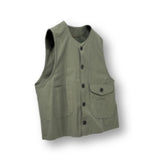 Utility Pocket Cotton Wide Vest