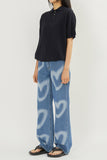 Heart Denim Pants