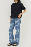 Heart Denim Pants