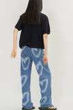 Heart Denim Pants