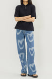 Heart Denim Pants