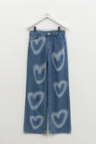 Heart Denim Pants