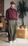 [AG] Twill Cotton Belt Balloon Pants