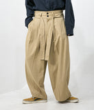 Linen Belt Wide Pants