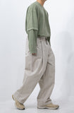 Volume Tuck Wide Pants