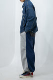 Sweat Twist Denim Wide String Pants