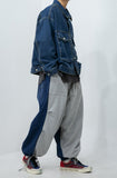 Sweat Twist Denim Wide String Pants