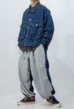 Sweat Twist Denim Wide String Pants