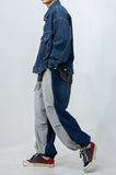 Sweat Twist Denim Wide String Pants