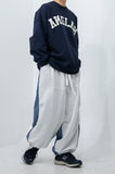 Sweat Twist Denim Wide String Pants