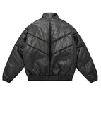 Star Vegan Leather Padded Jacket