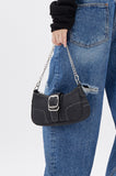 Black multi strap layred hobo bag