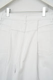 White Fold Wide Jeans