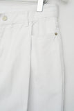 White Fold Wide Jeans