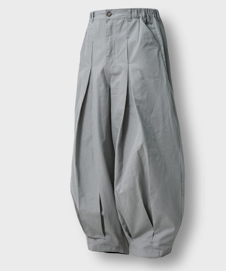 [AG] Unbalance Long Tuck Balloon Pants