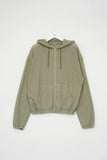 Linen Hooded Zip Up