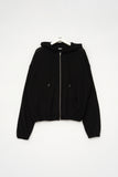 Linen Hooded Zip Up