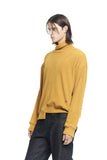 CURVED FLASH TURTLE NECK KNIT