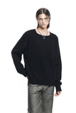 HAIRY WARM BOAT NECK KNIT