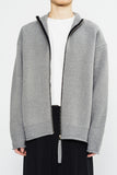 Roll Knit Zip Up Jacket