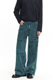 COLOR DYEING WIDE DENIM PANTS