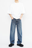 Six Long Wide Denim Pants