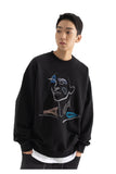 ETHNIC RUNNING STITCH SWEATSHIRT