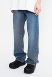 Six Long Wide Denim Pants