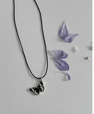 Black butterfly necklace
