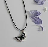 Black butterfly necklace