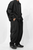 Herringbone Volume Wide Pants