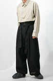 Linen Belt Wide Pants