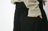 Linen Belt Wide Pants