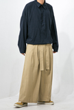 Linen Belt Wide Pants