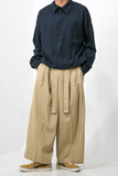 Linen Belt Wide Pants